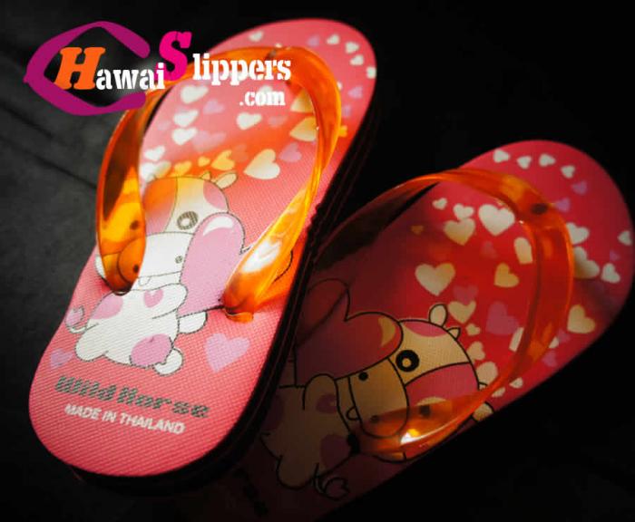Kids Rubber Slippers With Cartoon Print
