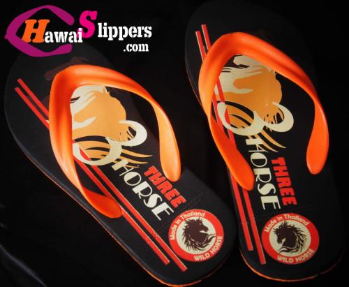 Thailand Three Horse Printed Wholesale Slippers Pvc Strap Rubber Slippers