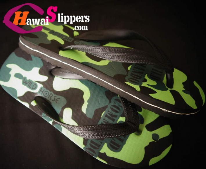 Printed Rubber Slippers Commando Print