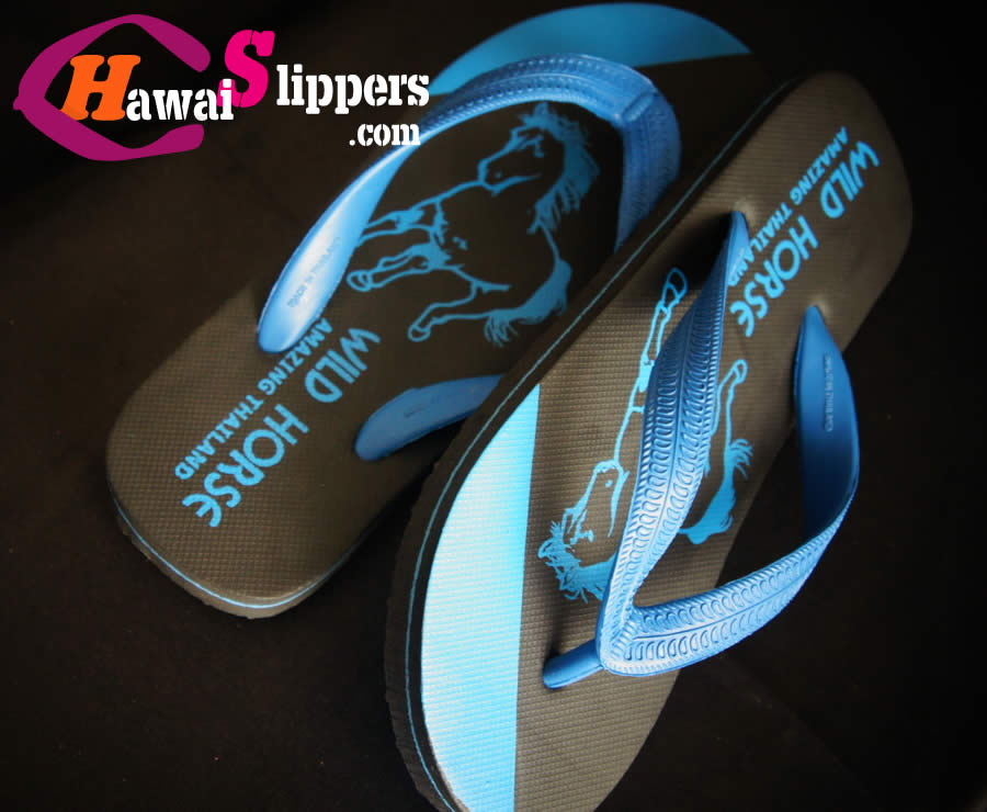 Amazing Thailand  Printed Wild Horse Rubber Slipper  