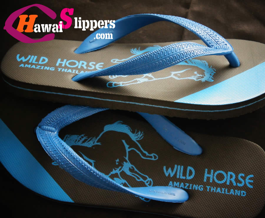 Amazing Thailand  Printed Wild Horse Rubber Slipper  