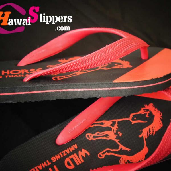 Wholesale Wild Horse Printed Rubber Slippers Made in Thailand