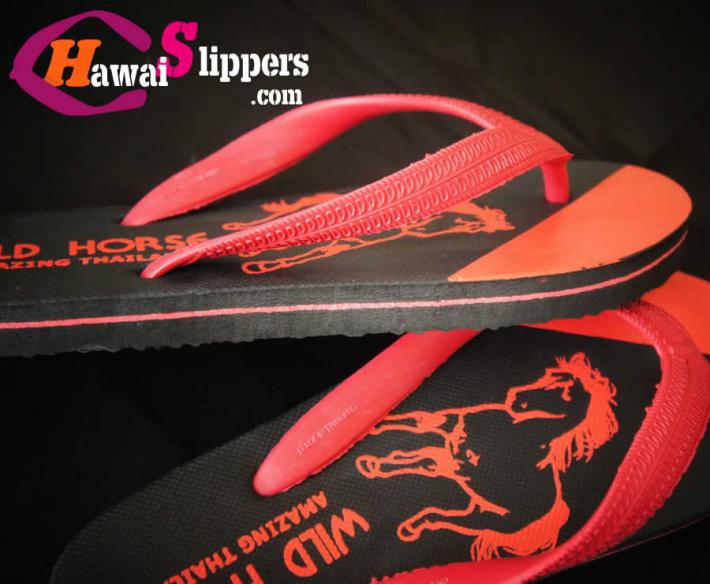 Wholesale Wild Horse Printed Rubber Slippers Made In Thailand