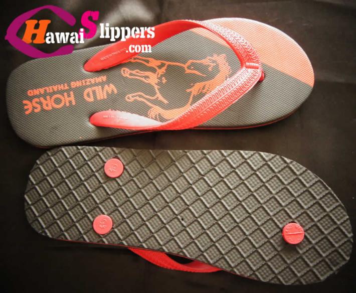 Wild Horse Rubber Printed Slippers Thailand