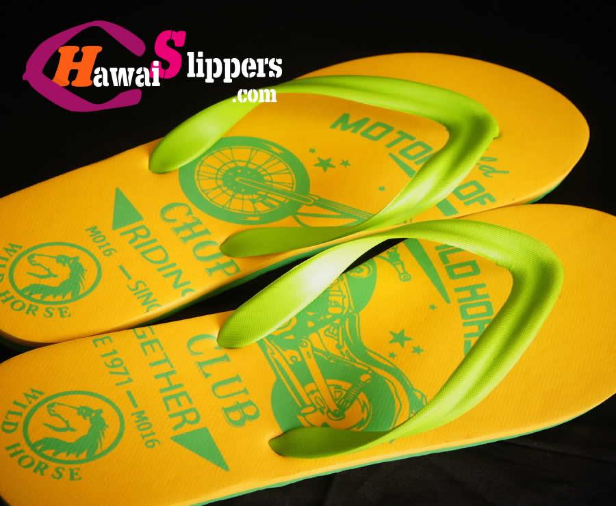 Wholesale Slippers Vibrant Color Motorcycle Printed Wild Horse Men Slippers  » HawaiSlippers.Com